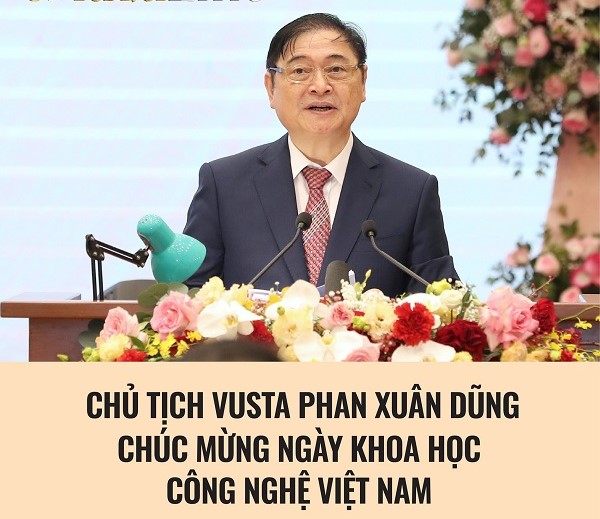 Thư chúc mừng của Chủ tịch Liên hiệp Hội Việt Nam nhân ngày KH&CN Việt Nam