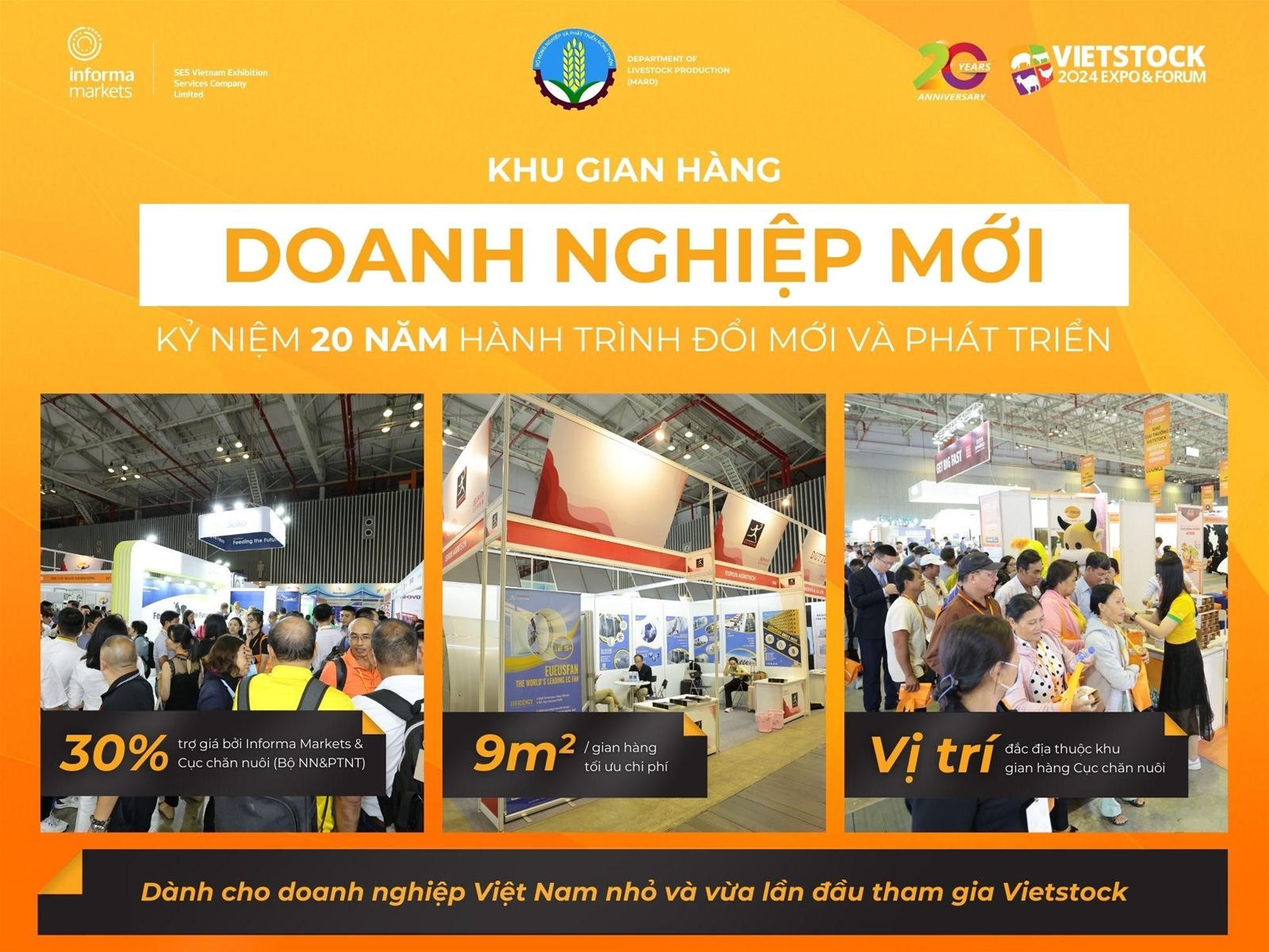 Khu gian hàng Doanh nghiệp Mới tại Vietstock: Kỷ niệm 20 năm đổi mới